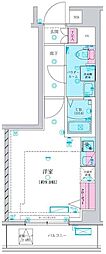 ジェノヴィア中野島 1Kの間取図画像