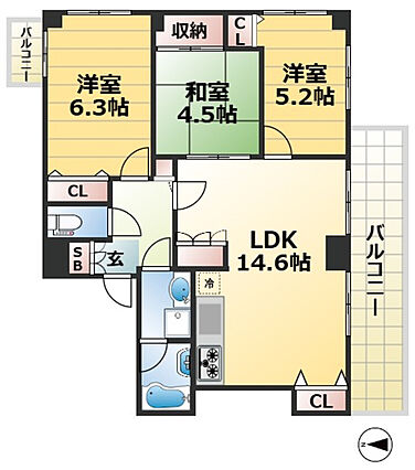 ワコーレデュプレックス神戸_間取り_0