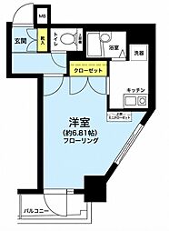 ヴェローナ品川中延 1Kの間取図画像