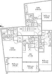 東京メトロ丸ノ内線 方南町駅 徒歩10分の賃貸マンション 2階ワンルームの間取り