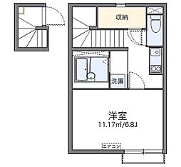 レオネクスト那由多 2階1Kの間取り