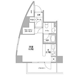 コンフォリア東中野DEUX 1Kの間取図画像