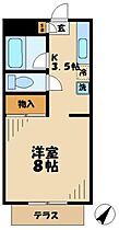 キャンパスヒルズ南大沢 205 ｜ 東京都八王子市南大沢１丁目18-21（賃貸アパート1K・2階・26.49㎡） その2