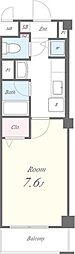 リヴェール 1Kの間取図画像