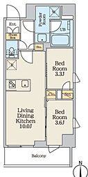 CREATIF本所吾妻橋 2LDKの間取図画像
