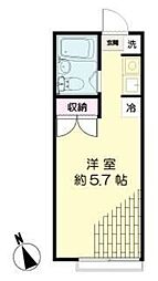 ＭＹハイツ 1階ワンルームの間取り