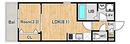 (仮称)ジーメゾン川越新宿町 1LDKの間取図画像