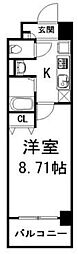 フォートレス文京 1Kの間取図画像