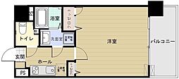 LIBERTYRTENJIN1 1Kの間取図画像
