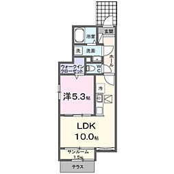 グランドムールI 1LDKの間取図画像