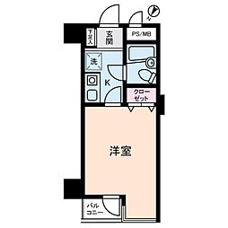 ＭＡＣ平山城址公園コート 5階1Kの間取り