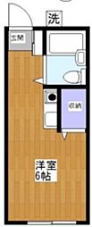 アスペンハイム ワンルームの間取図画像