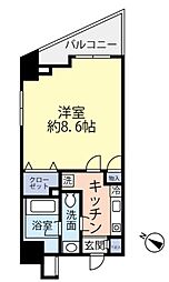 プレール・ドゥーク板橋区役所前 1Kの間取図画像