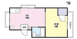 ニュー堀マンションC棟 1DKの間取図画像