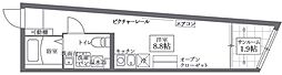 ココキューブ北千住II 2階ワンルームの間取り