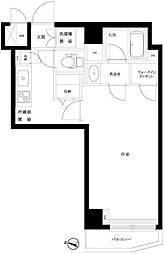 ルーブル明大前 3階1Kの間取り