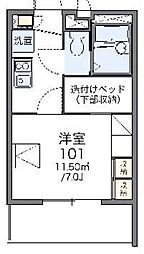 レオパレスおもひで 1Kの間取図画像
