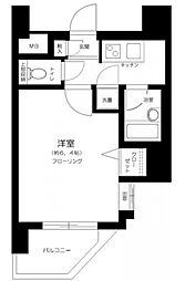 パレステュディオ芝浦TokyoBay 1Kの間取図画像