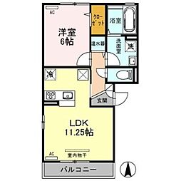 アネシス駅南 1LDKの間取図画像