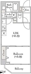 ルミーク大森 1LDKの間取図画像