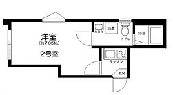 レジデンス青井 1階1Kの間取り