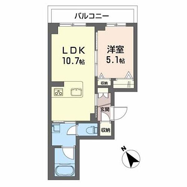 ＣｉｔｙＰｌａｚａ大手門 206｜山形県山形市木の実町(賃貸マンション1LDK・2階・38.59㎡)の写真 その2