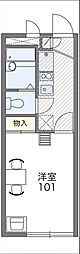 レオパレスシヴ 1Kの間取図画像