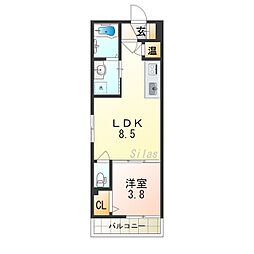NEOSION 1LDKの間取図画像