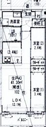 GENOVIA梅島 2LDKの間取図画像