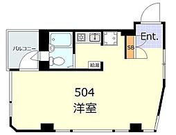 共和ホームズ延寿お茶の水 ワンルームの間取図画像