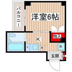 ホームコア 3階1Kの間取り