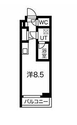 クラリッサ川崎梶ヶ谷 ワンルームの間取図画像
