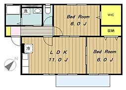 サザンクロス 2LDKの間取図画像