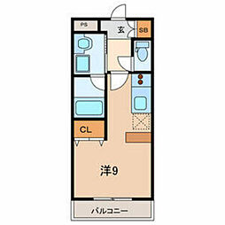 コンフォートベル ワンルームの間取図画像