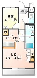 ビー・ハッピー 1LDKの間取図画像