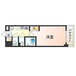 Luxe今里2 1Kの間取図画像