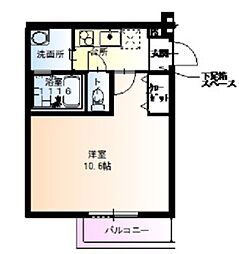 フジパレス堺浅香 1Kの間取図画像