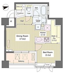 アイ・スイート東中野 2階1LDKの間取り