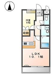 ウォールナット・グローヴ 1LDKの間取図画像