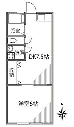 アーバンハイム・成城 1DKの間取図画像