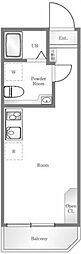 マイキャッスル五反田 ワンルームの間取図画像