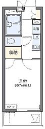 レオパレスシリウス 1Kの間取図画像