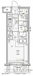THEPREMIUMCUBEGOSAKI 1Kの間取図画像
