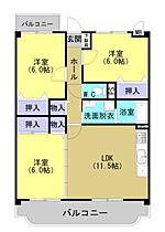 ベルメゾン長嶺 202 ｜ 熊本県熊本市東区長嶺南８丁目（賃貸マンション3LDK・2階・69.20㎡） その2