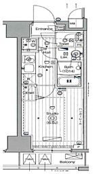 ガーラ・ステーション横濱関内 1Kの間取図画像