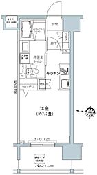 パークキューブ板橋本町 1Kの間取図画像