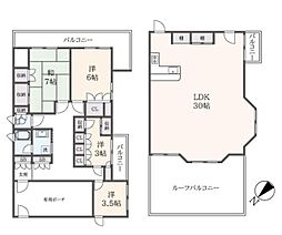 クレドール 4階4LDKの間取り