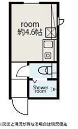 JR中央線 吉祥寺駅 徒歩6分の賃貸マンション 4階ワンルームの間取り