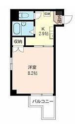 ソレイユ三和 1Kの間取図画像