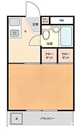メゾン秀 1Kの間取図画像